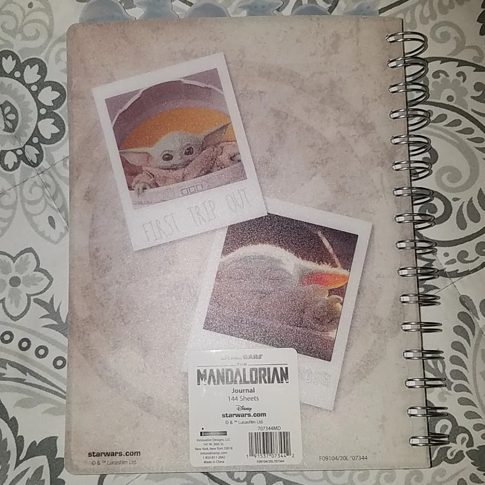 Star Wars Grogu Mandalorian Disney Notebook Brand New